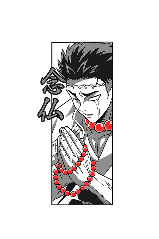 Zen Warrior – Anime Prayer Tee | T-Shirt – 300 GSM | 100% Cotton