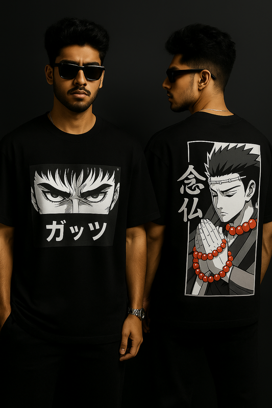 Zen Warrior – Anime Prayer Tee | T-Shirt – 240 GSM | 100% Cotton