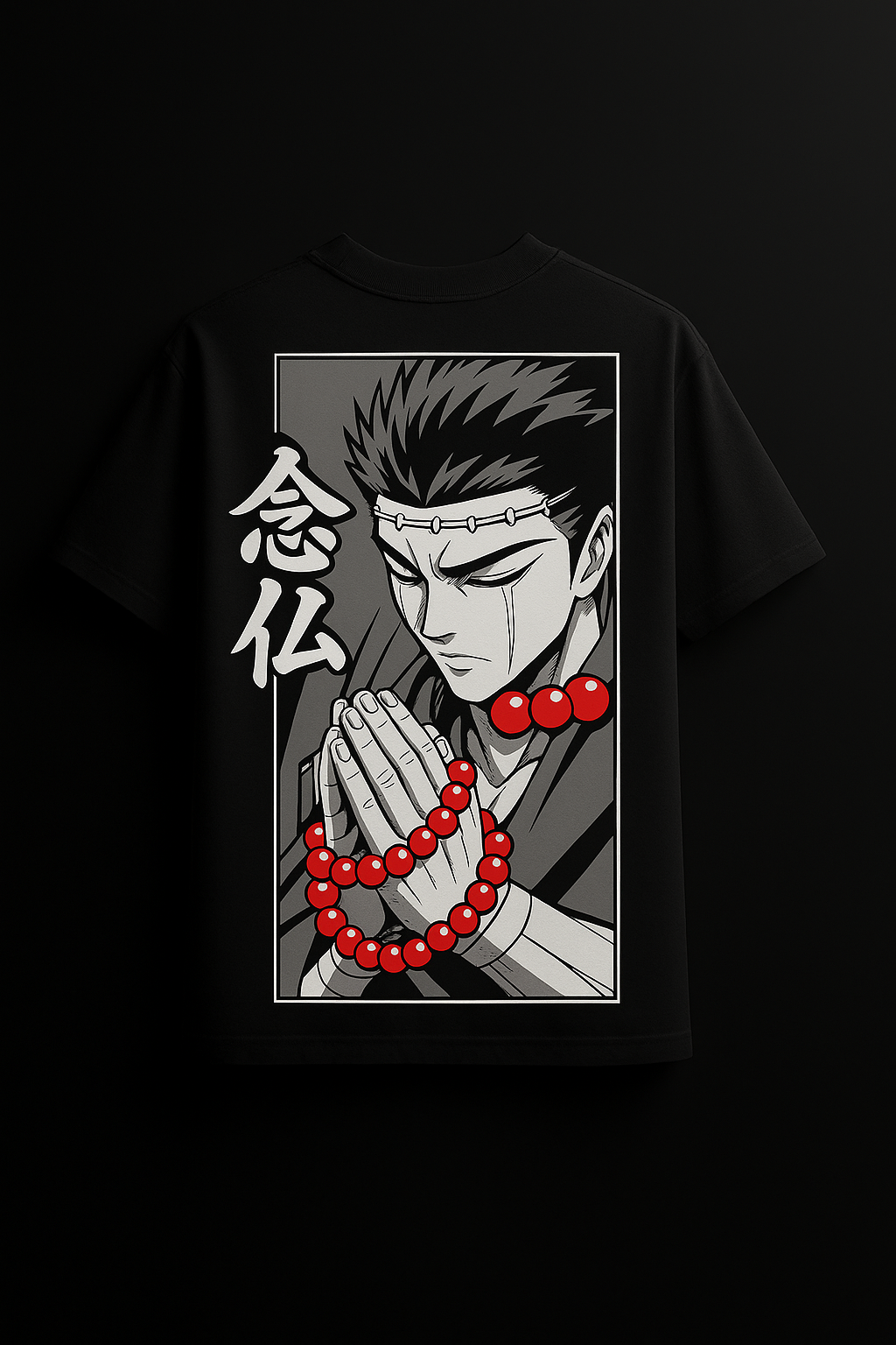 Zen Warrior – Anime Prayer Tee | T-Shirt – 240 GSM | 100% Cotton