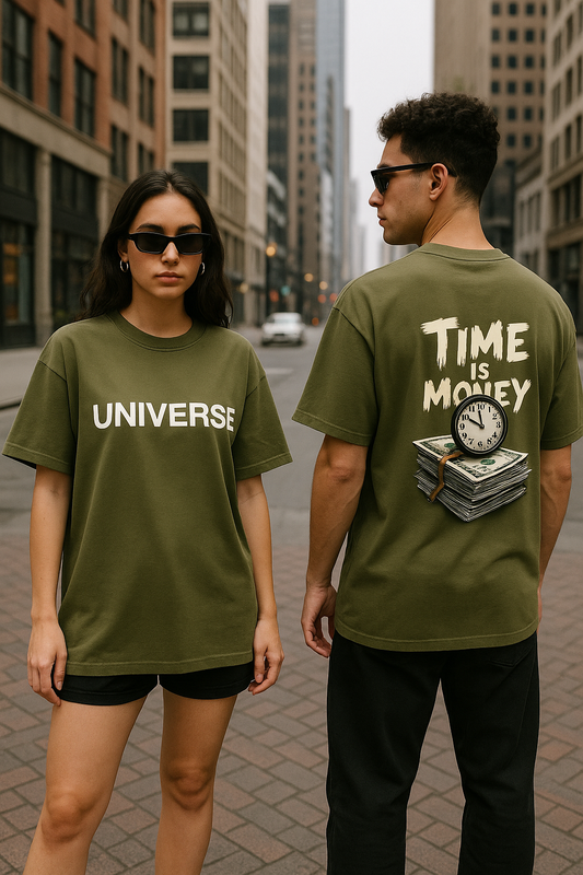 Olive Green “UNIVERSE” Graphic T-Shirt