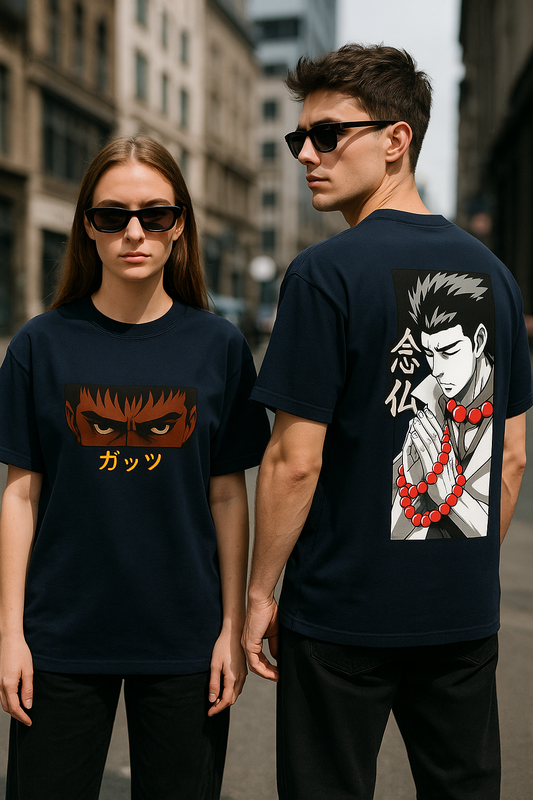 Zen Warrior – Anime Prayer Tee | T-Shirt – 300 GSM | 100% Cotton